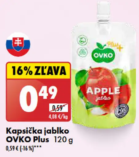 OVKO Plus kapsička jablko