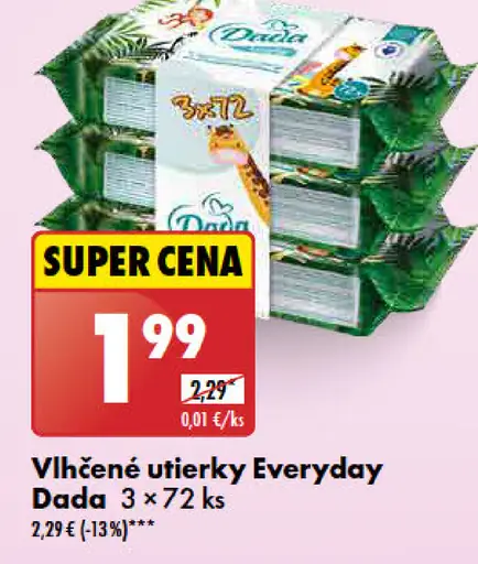 Dada Vlhčené utierky Everyday