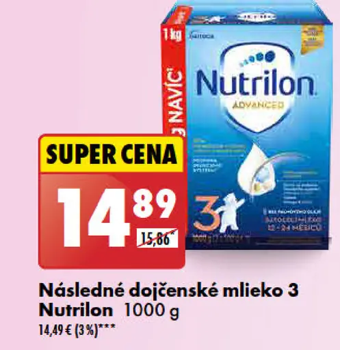 Nutrilon Dojčenské mlieko následné Advanced 3