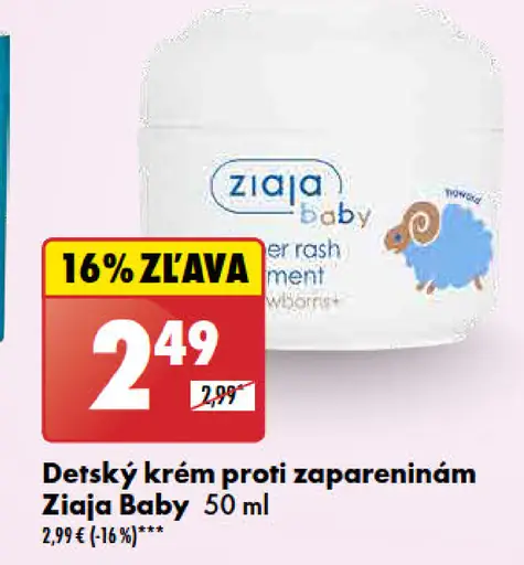 Ziaja Baby detský krém proti zapareninám