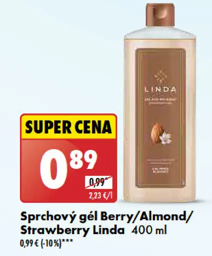 Linda Sprchový gél Berry/Almond/Strawberry