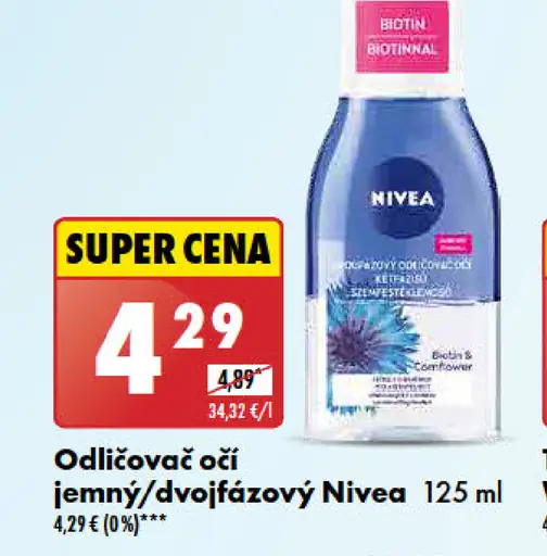 Nivea odličovač očí jemný/dvojfázový