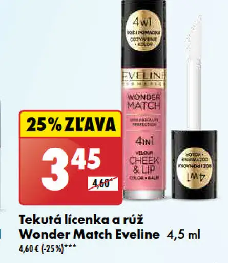 Eveline tekutá lícenka a rúž Wonder Match