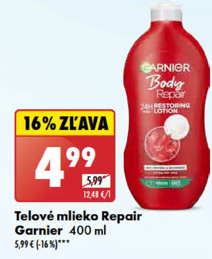 Garnier Telové mlieko Repair