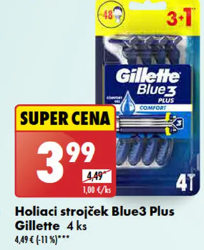 Holiaci strojček Blue3 Plus Gillette