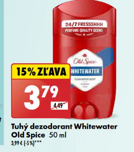 Tuhý dezodorant Whitewater Old Spice