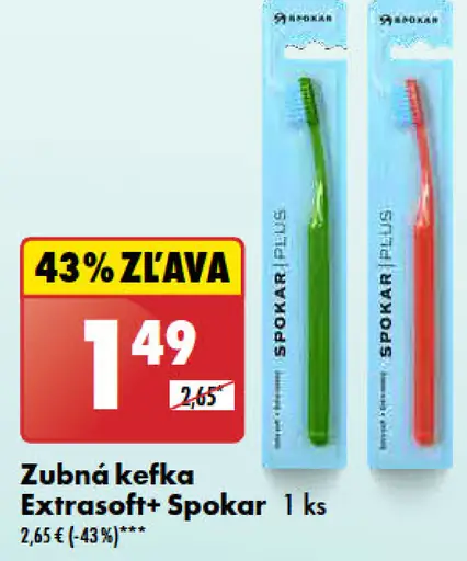 Zubná kefka Extrasoft+ Spokar