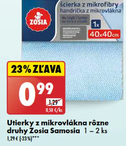 Zosia Samosia Utierky z mikrovlákna