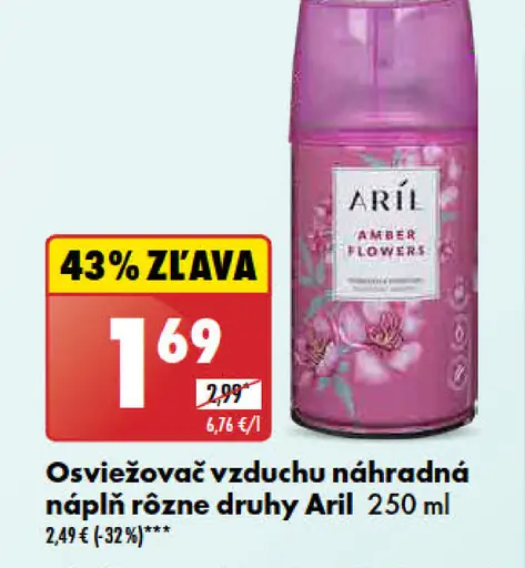 Aril Osviežovač vzduchu náhradná náplň