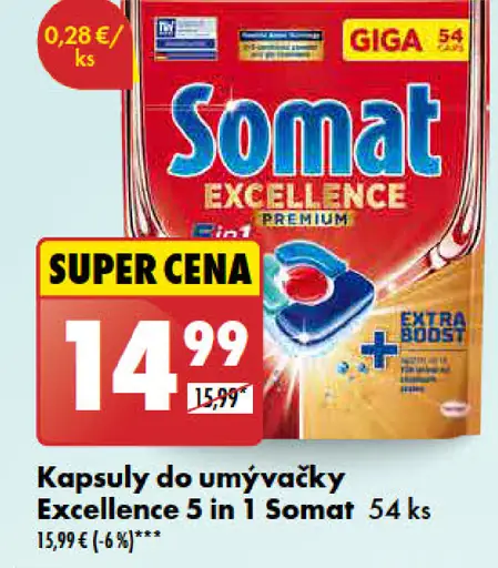 Somat Kapsuly do umývačky Excellence 5 in 1