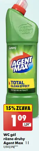 Agent Max WC gél Total Clean Effect lesný