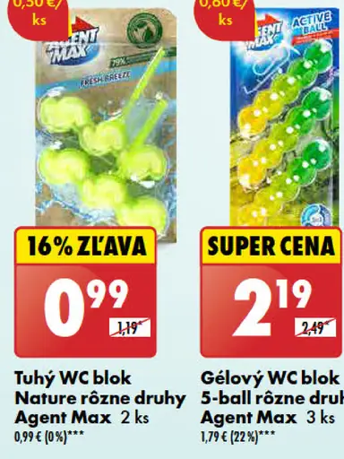 Agent Max Tuhý WC blok Nature