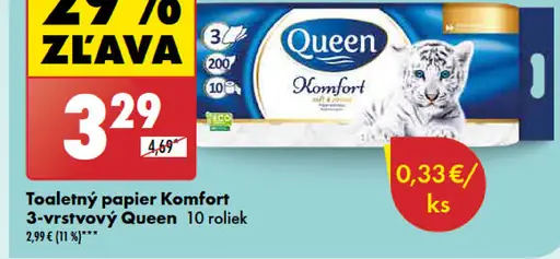Queen Toaletný papier Komfort
