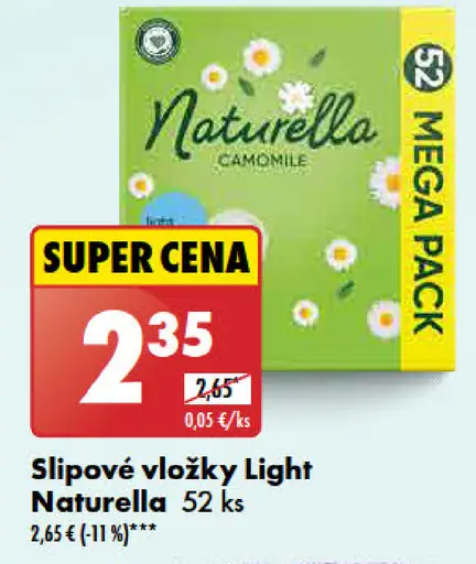 Naturella Slipové vložky Light