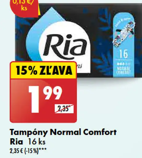 Ria Normal Comfort Tampóny