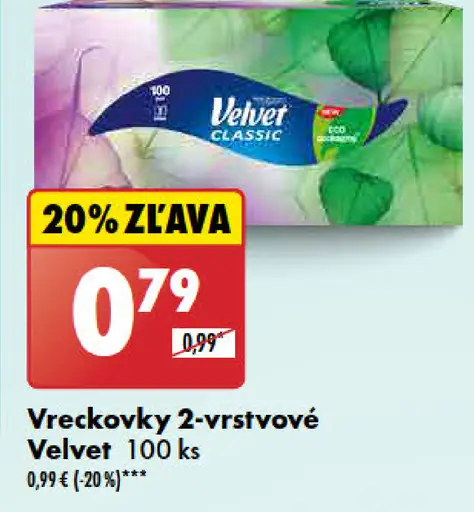 Velvet Vreckovky 2-vrstvové