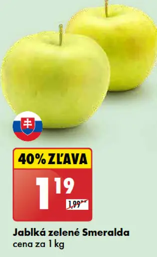 Jablká zelené Smeralda