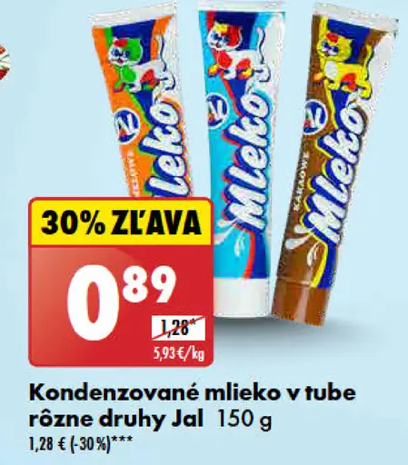 Jal Kondenzované mlieko v tube