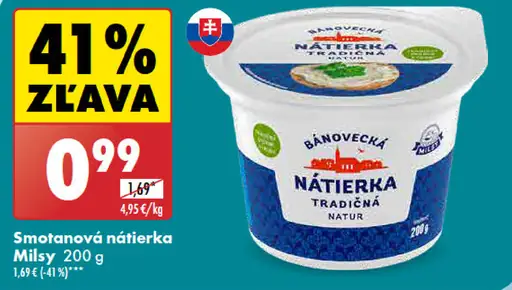 Milsy Smotanová nátierka tradičná natur