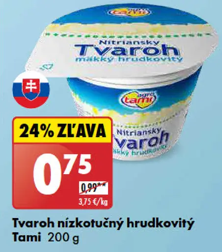 Tami Tvaroh nízkotučný hrudkovitý