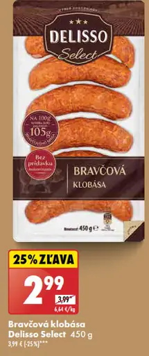 Delisso Select Bravčová klobása