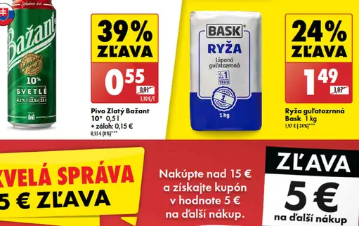 Zlatý Bažant Pivo plechovka
