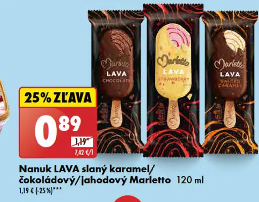 Marletto Nanuk Lava slaný karamel/čokoládový/jahodový