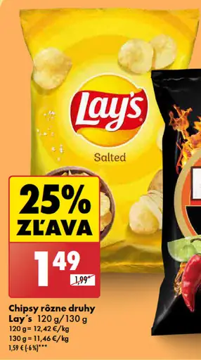 Lay's chipsy rôzne druhy