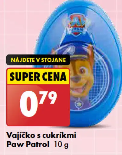 Vajíčko s cukríkmi Paw Patrol