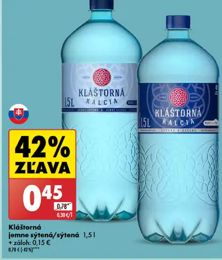 Kláštorná jemne sýtená/sýtená