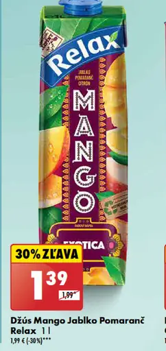 Relax Džús Mango Jablko Pomaranč