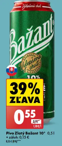 Pivo Zlatý Bažant