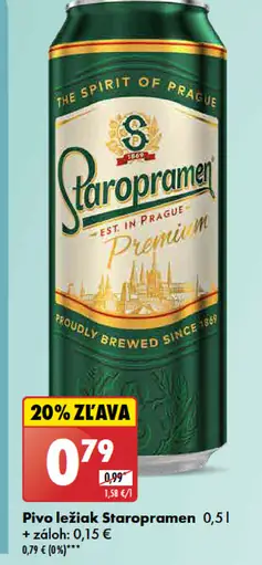 Pivo ležiak Staropramen