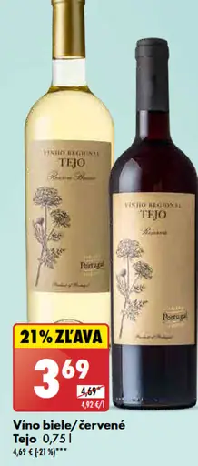 Tejo Vinho Regional biele/červené