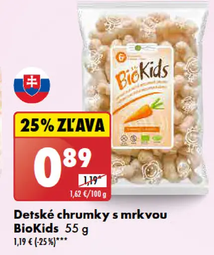 BioKids Detské chrumky s mrkvou