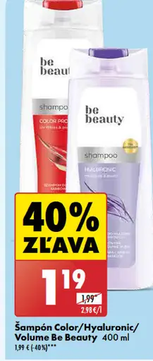 Be Beauty Šampón Color/Hyaluronic/Volume