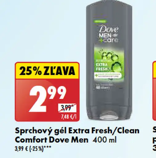 Dove sprchový gél Extra Fresh/Clean Comfort