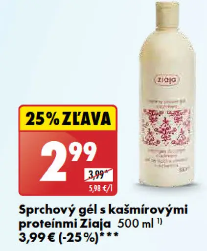 Ziaja sprchový gél s kašmírovými proteínmi