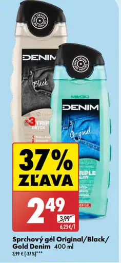 Denim Sprchový gél Original/Black/Gold
