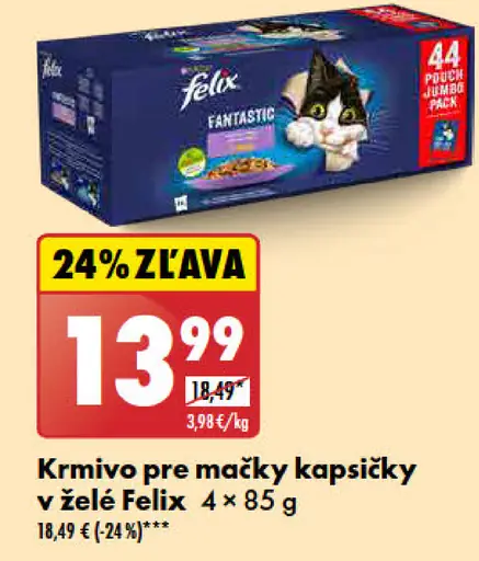 Felix Krmivo pre mačky v želé kapsička