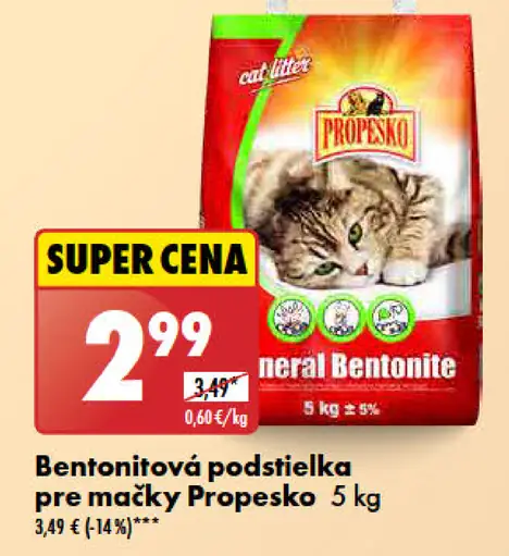 Pro Poesko Bentonitová podstielka pre mačky