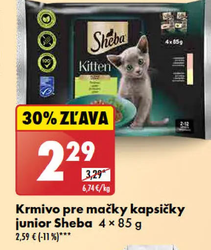 Sheba Krmivo pre mačky kapsičky junior