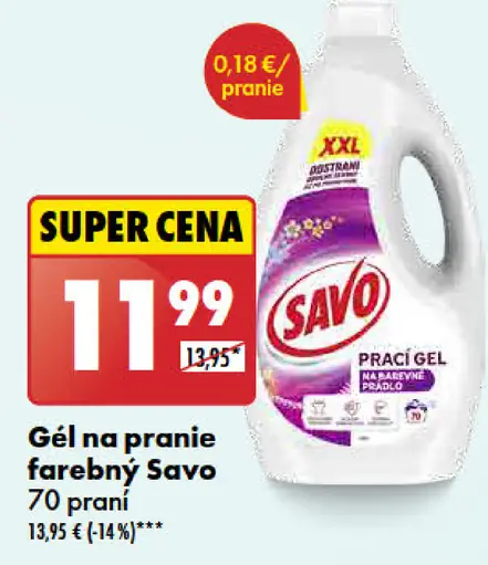 Savo Gél na pranie farebný