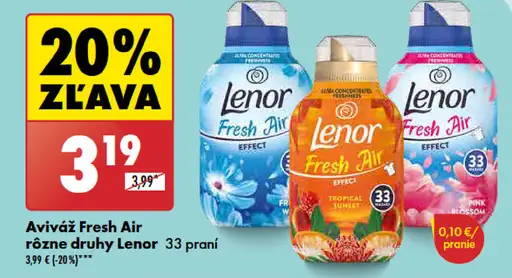 Lenor Aviváž Fresh Air rôzne druhy