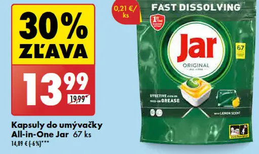 Jar kapsuly do umývačky All in One