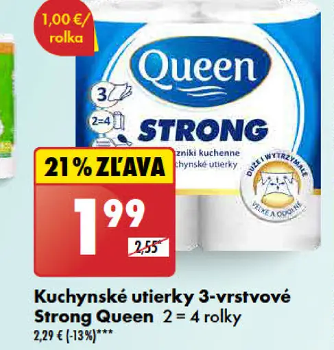 Queen Strong kuchynská utierka 3-vrstvová