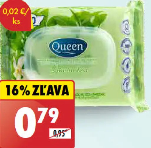 Queen vlhčený toaletný papier
