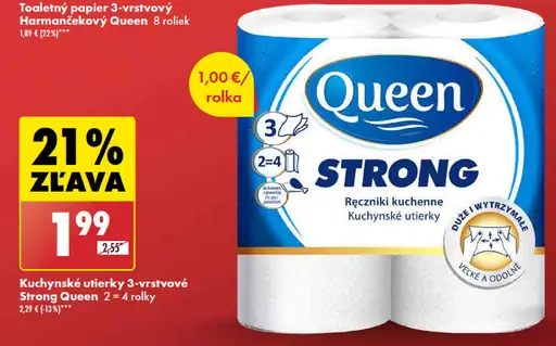 Queen Strong kuchynská utierka 3-vrstvová