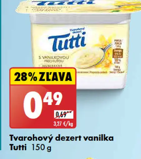 Tutti Tvarohový dezert vanilka