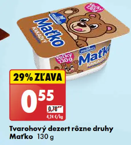 Matko tvarohový dezert